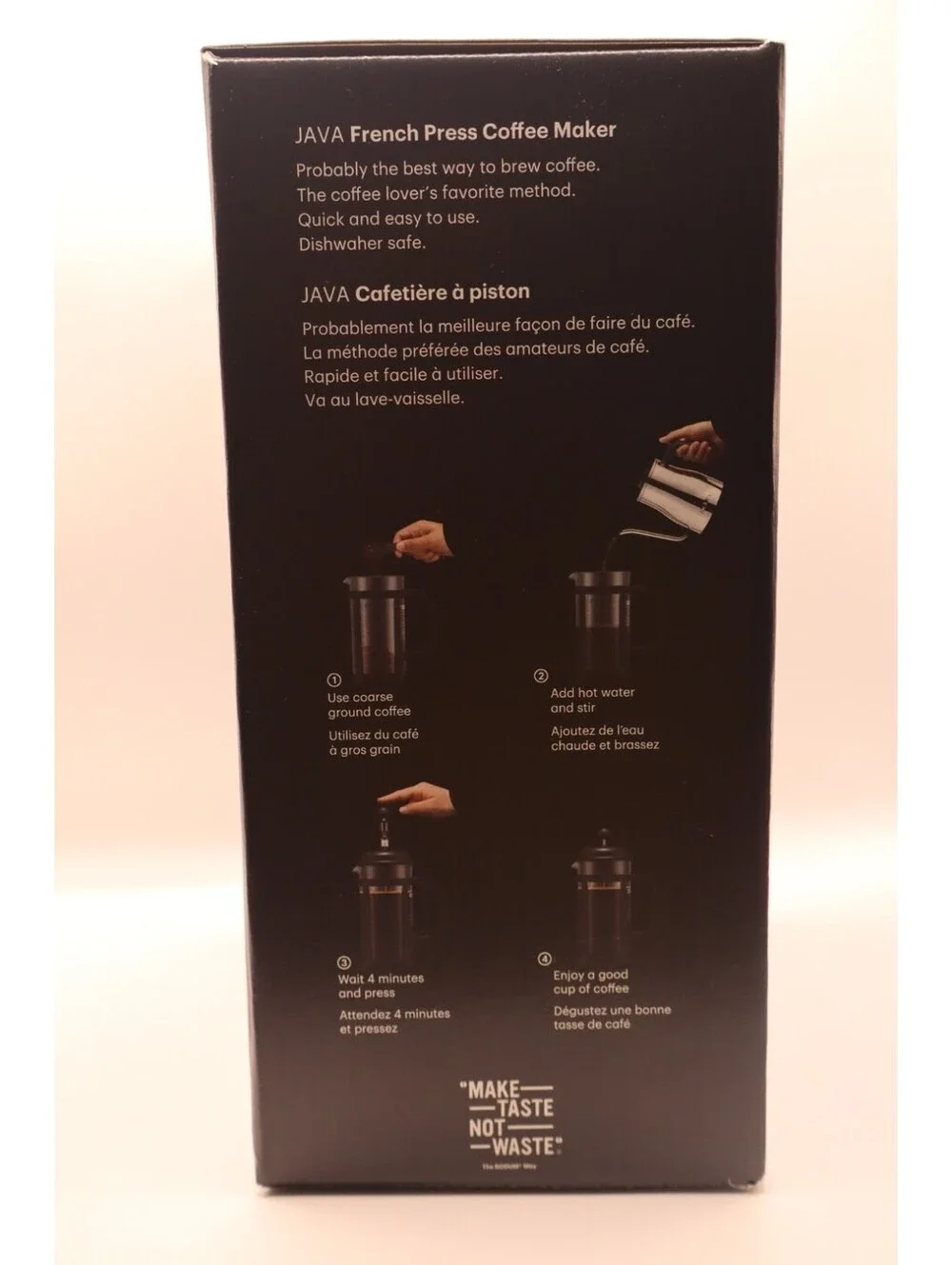 Bodum JAVA 4pc Set French Press Coffee Maker withMilkFrother